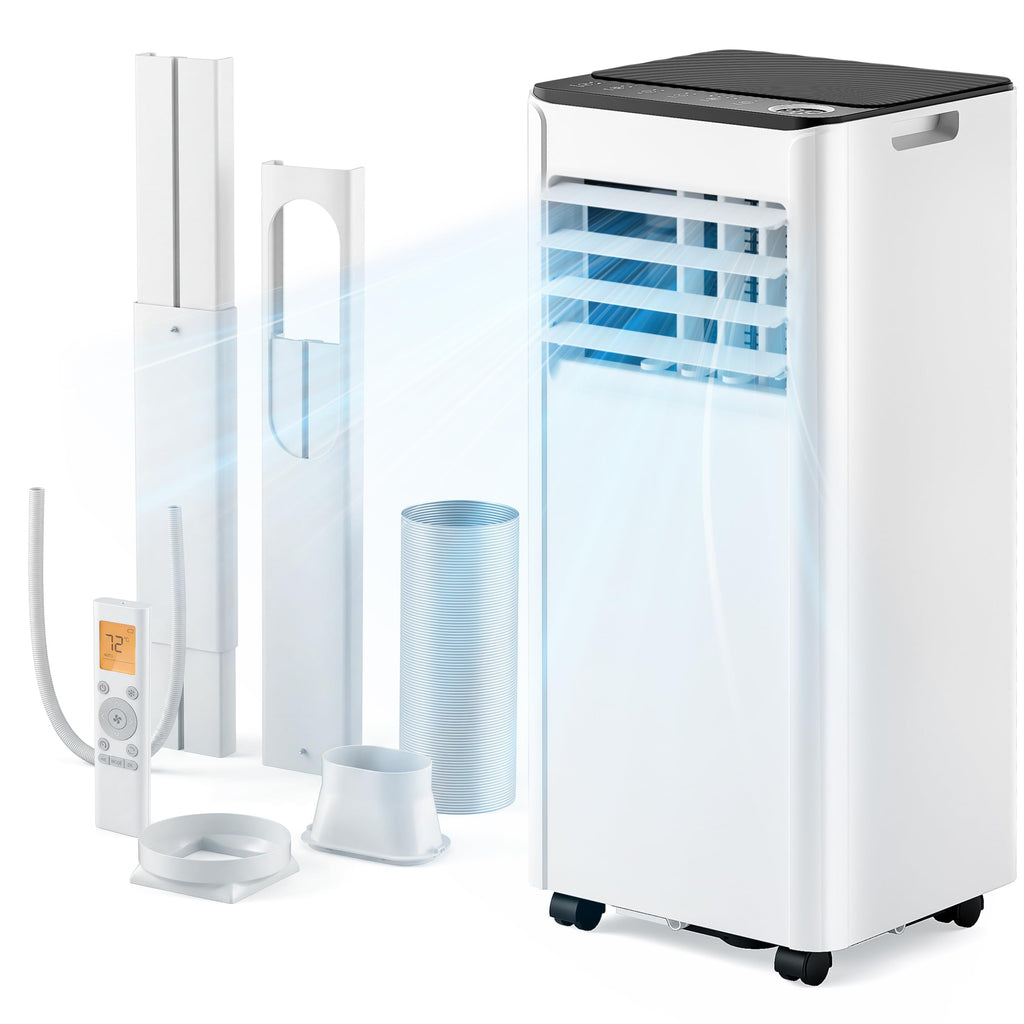 9000 BTU Portable Air Conditioner with Dehumidifier, Sleep Mode & Remote Control